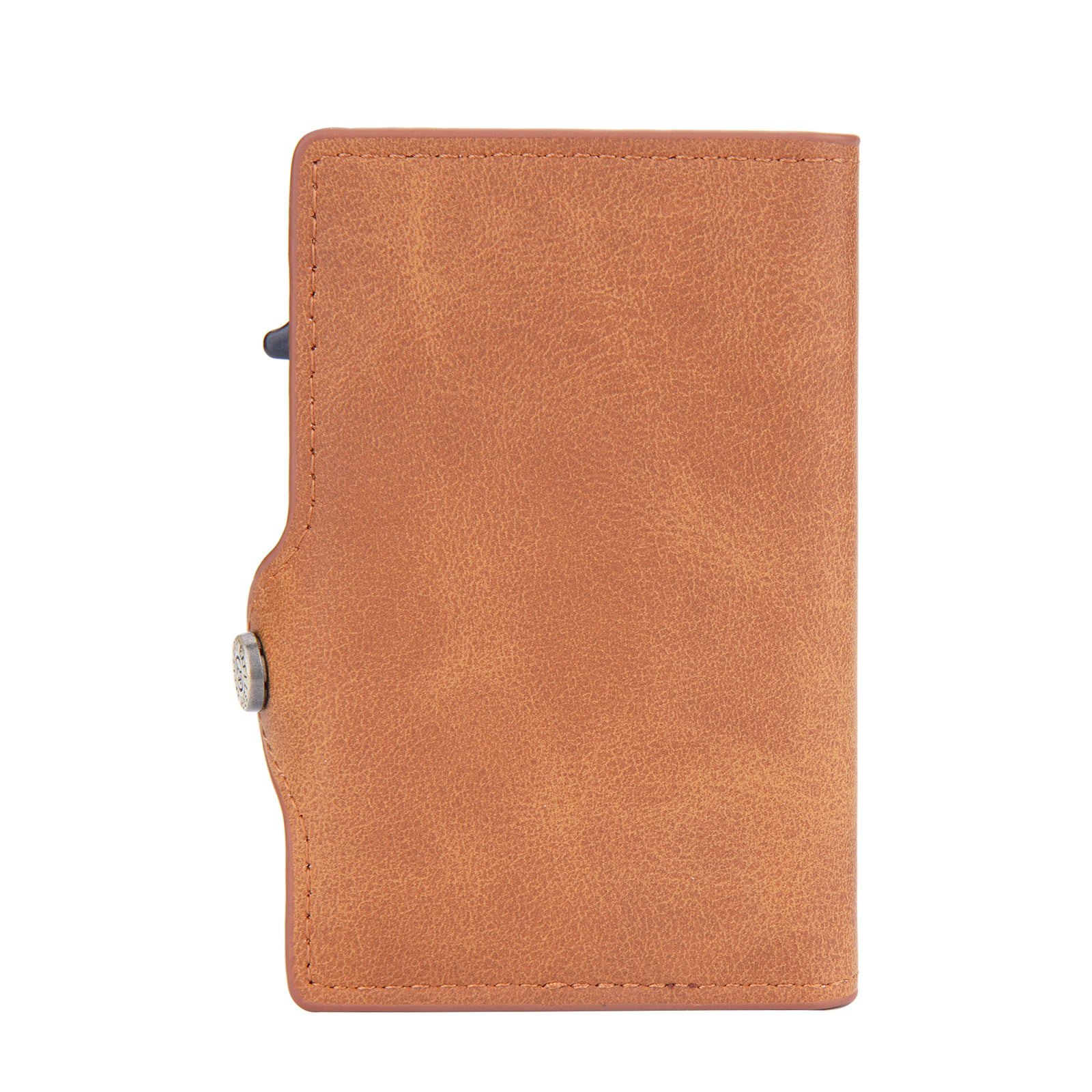 BAELLERRY K9296 Side Push Button Design RFID Blocking Card Holder Retro PU Leather Aluminum Alloy Men Credit Card Carrying Bag BAELLERRY K9296 Side Push Button Design RFID Blocking Card Holder Retro PU Leather Aluminum Alloy Men Credit Card Carrying Bag